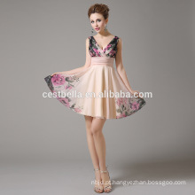 Vestidos de cocktail de damasco Pretty Summer Styles New Arrival Hot Sexy Knee Length Cocktail Prom Dress